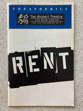 Rent Tour Playbill Manley Pope Luther Creek THE WANG Center April 1997 Boston